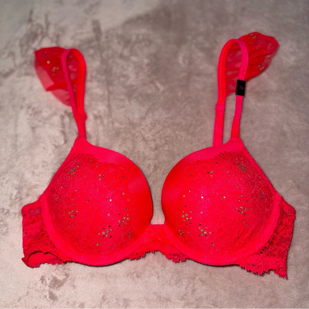 Victorias secret shine stone lace dream angels push up bra size 32D